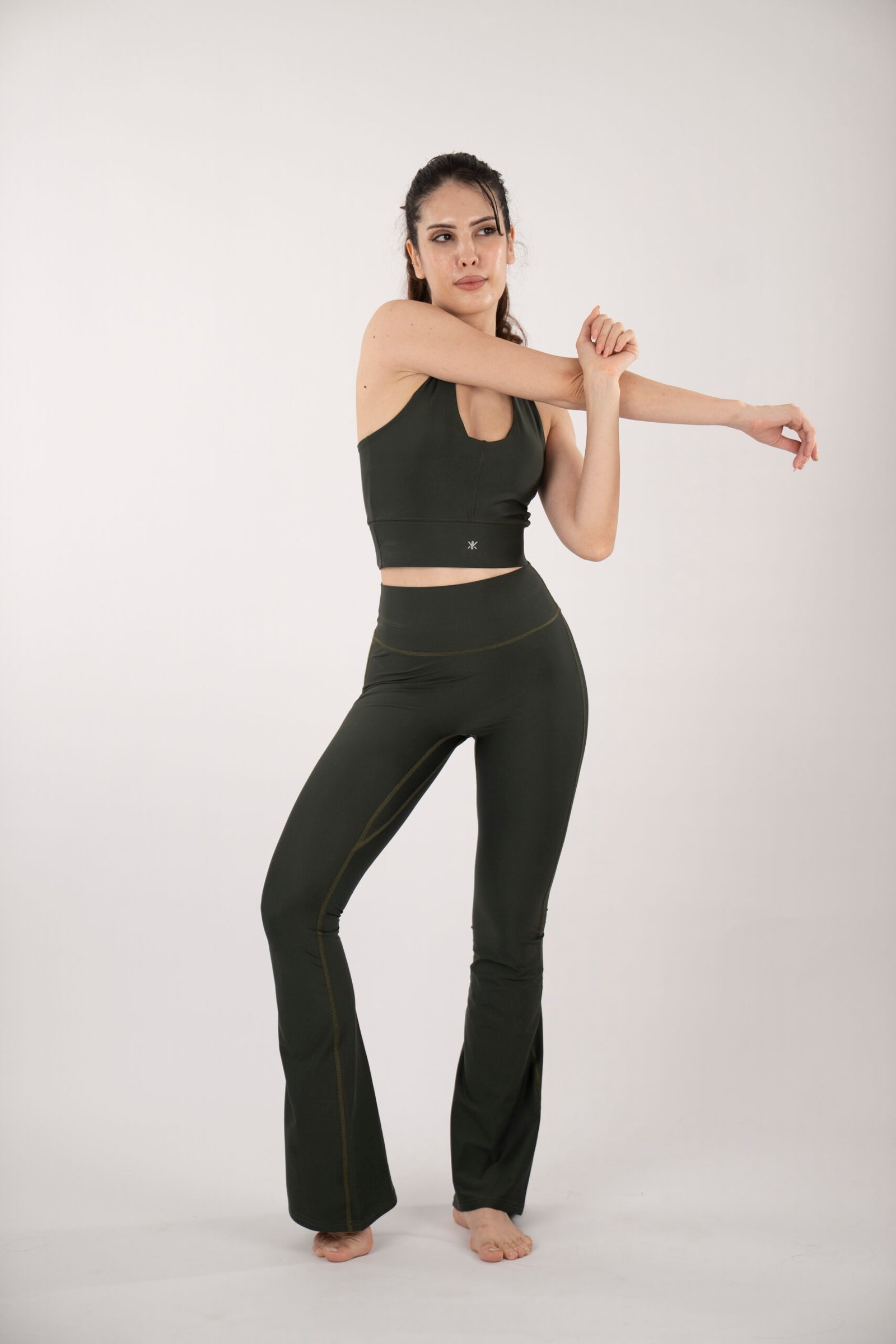 High-Rise Flex Bootcut Legging — Army Olive – Image 3