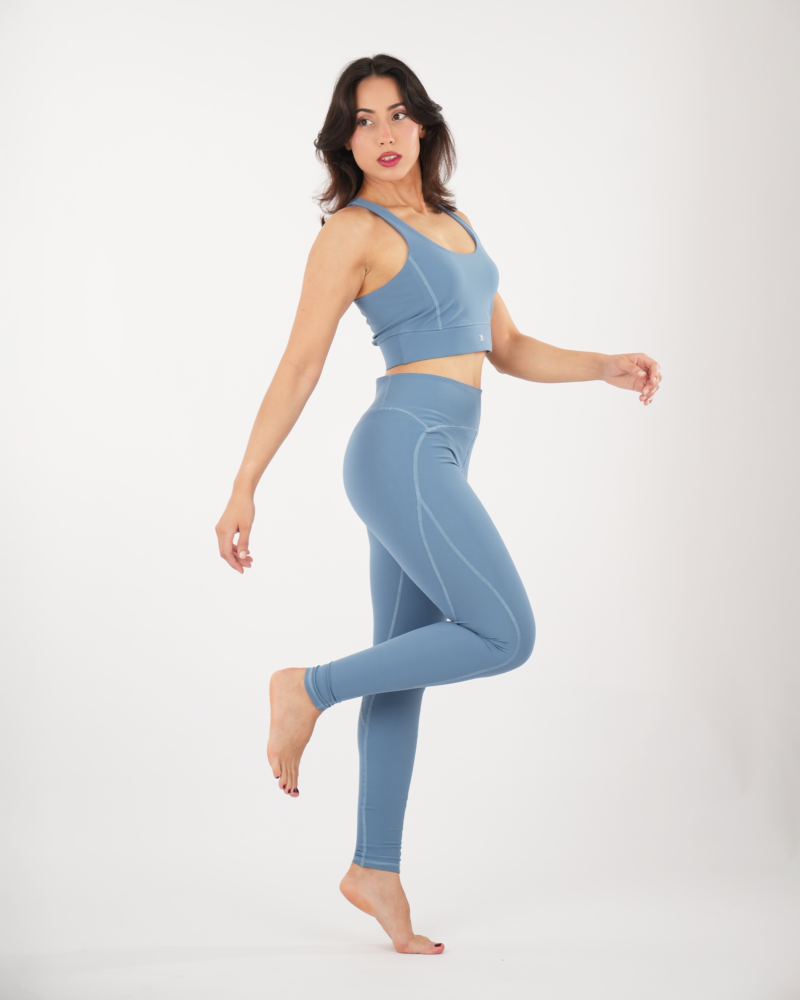 Meridian High-Waist Legging — Muted Denim