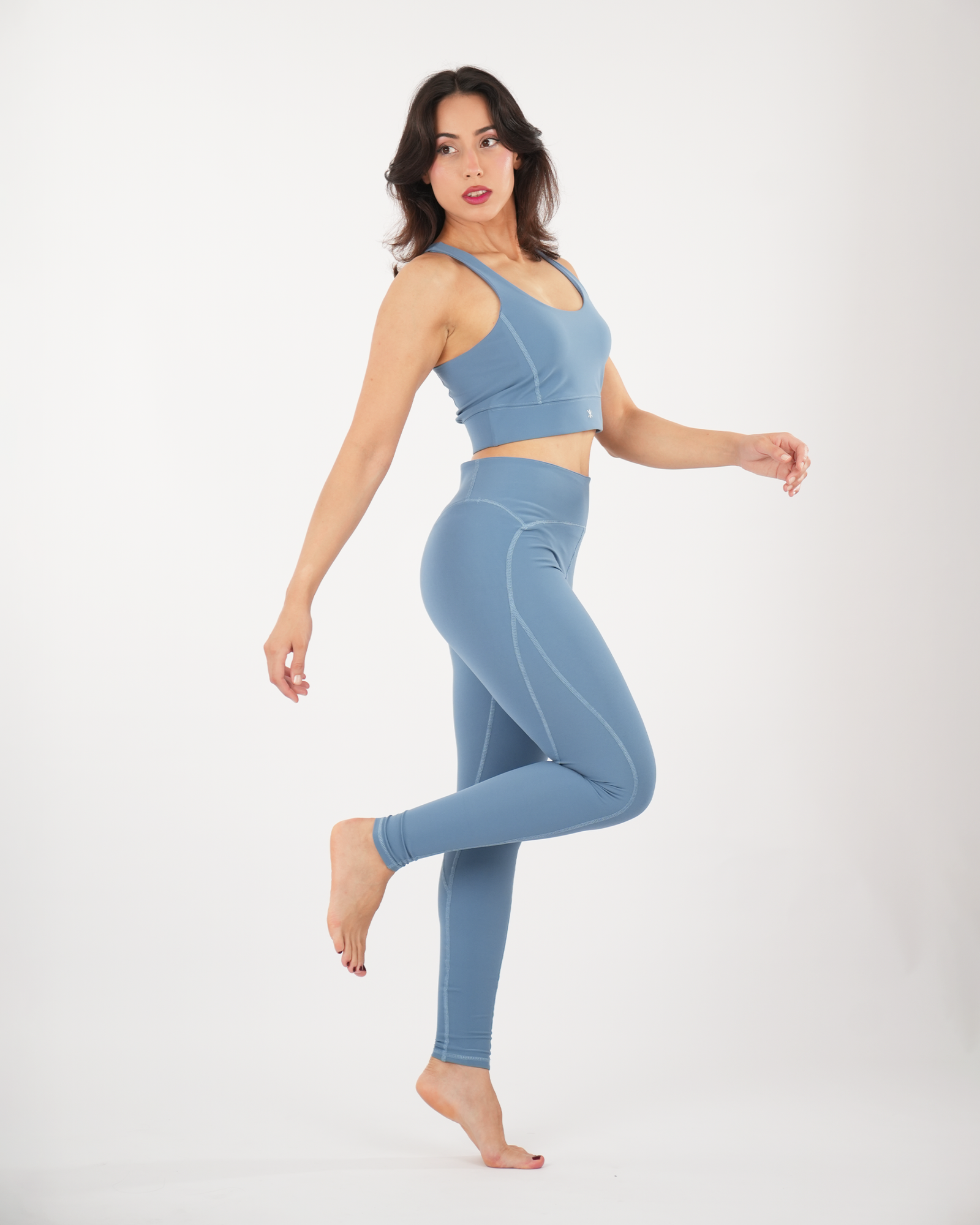 Meridian High-Waist Legging — Muted Denim