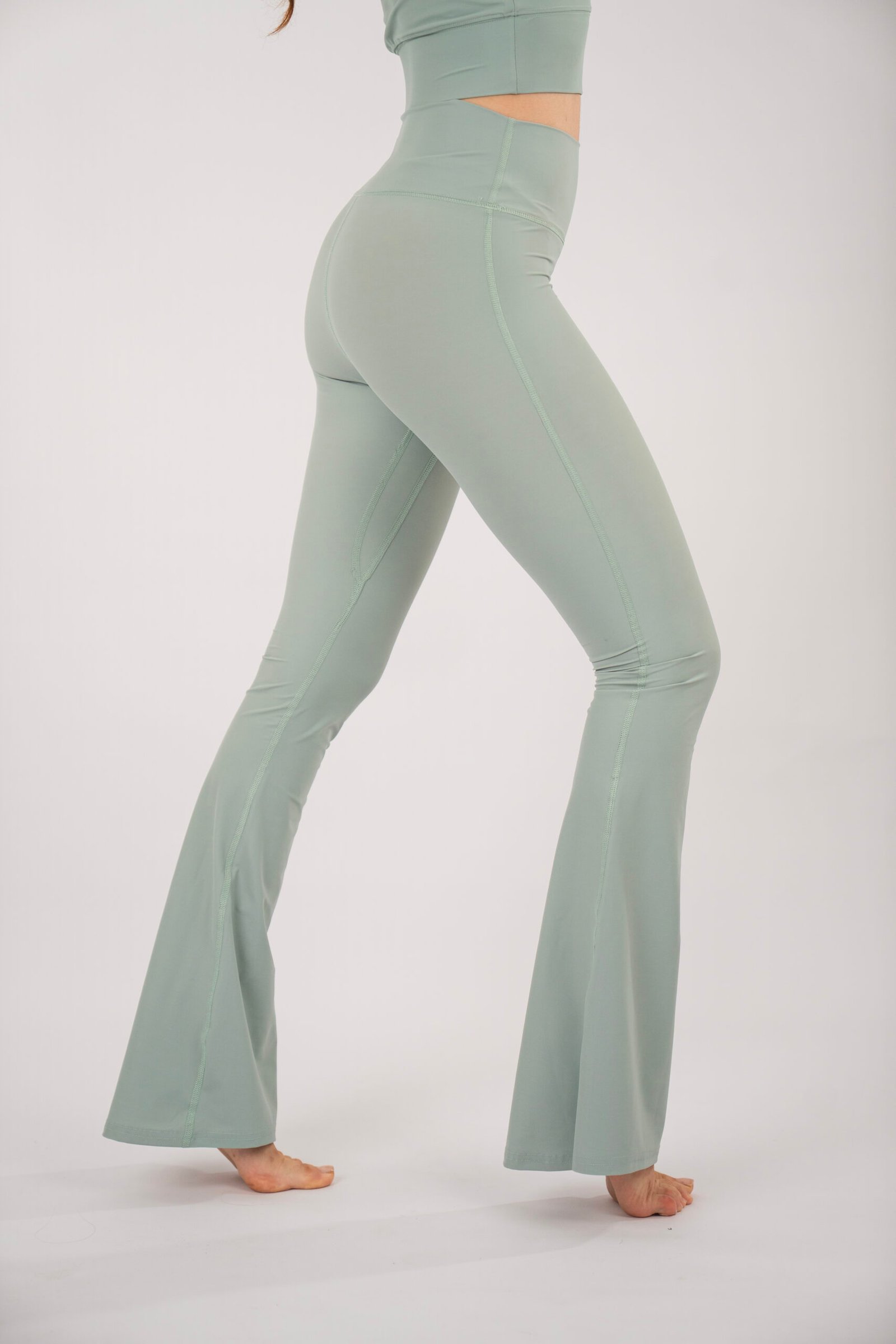 High-Rise Flex Bootcut Legging — Muted Mint – Image 3