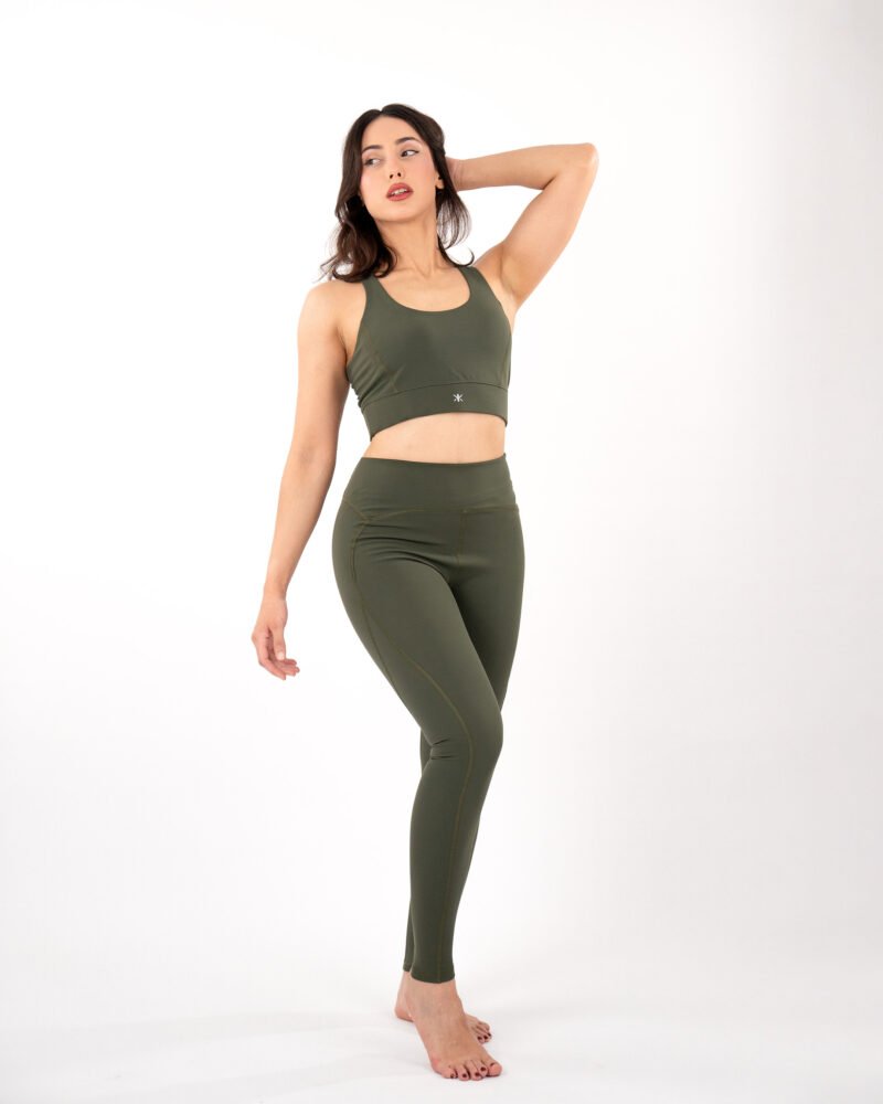 Meridian High-Waist Legging — Army Olive
