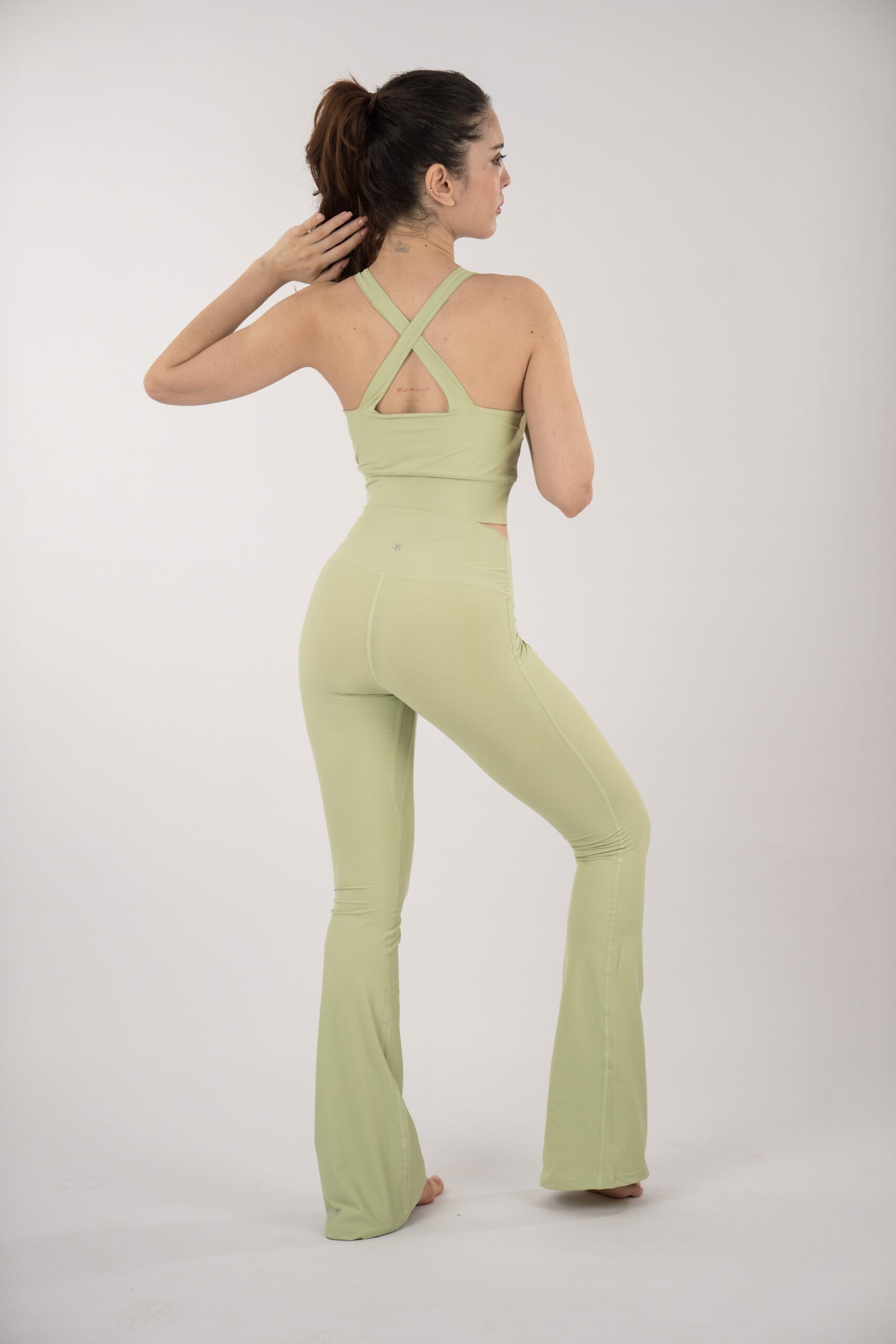 The Flex Longline Bra — Palm Lime – Image 4