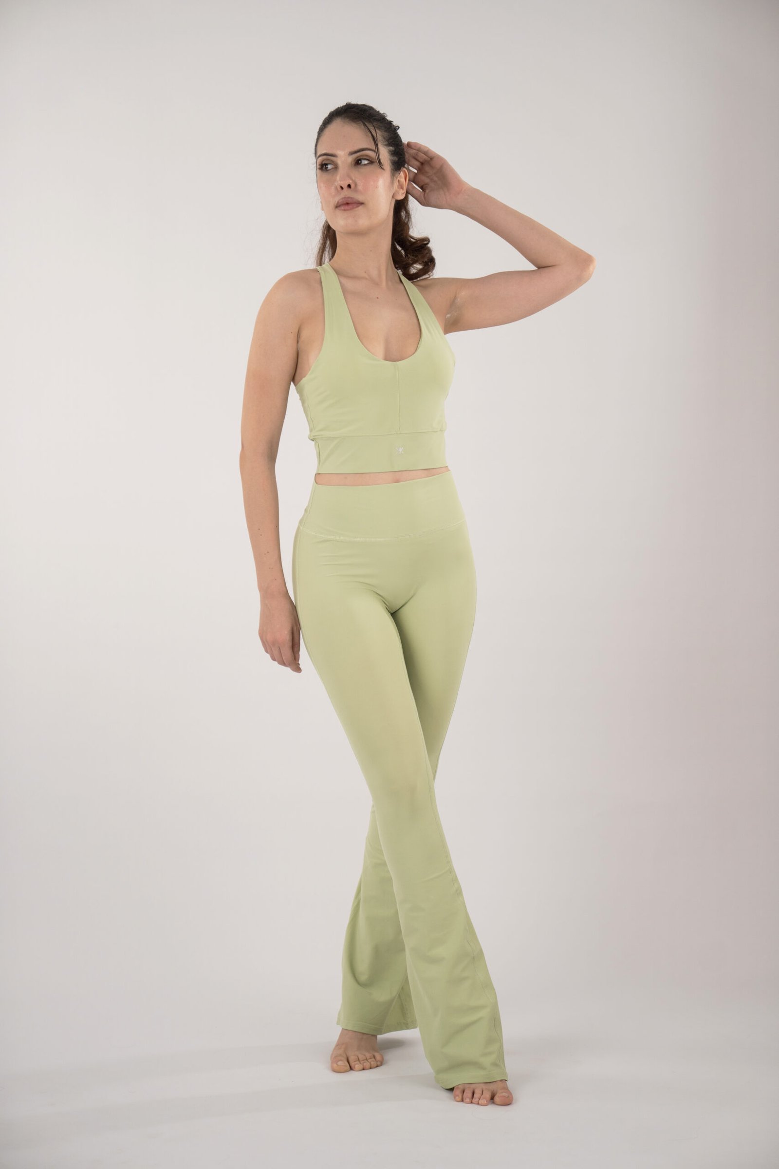 High-Rise Flex Bootcut Legging — Palm Lime