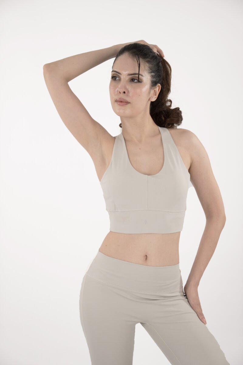The Flex Longline Bra — Sand Dune