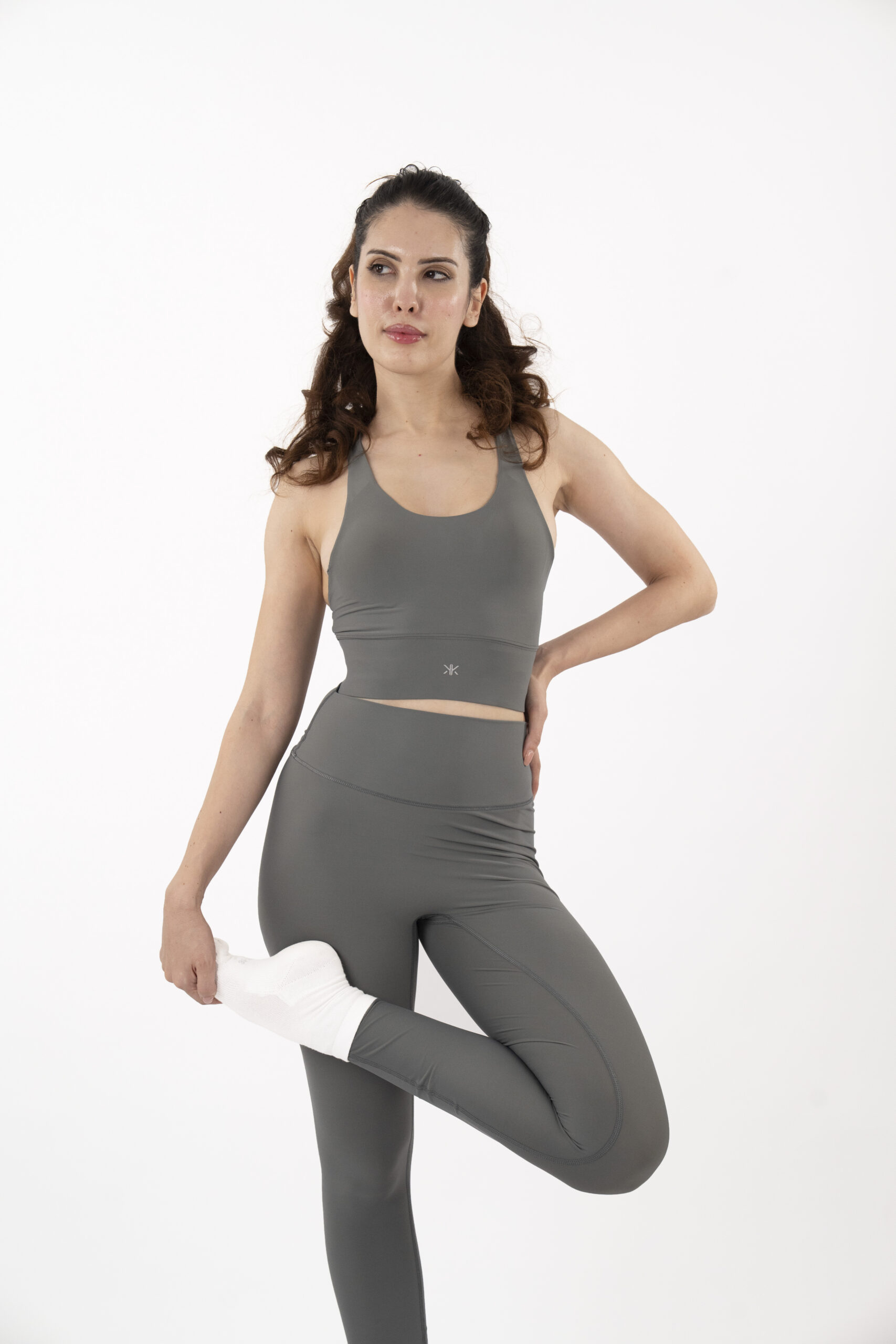 The Essence Longline Bra — Storm Grey