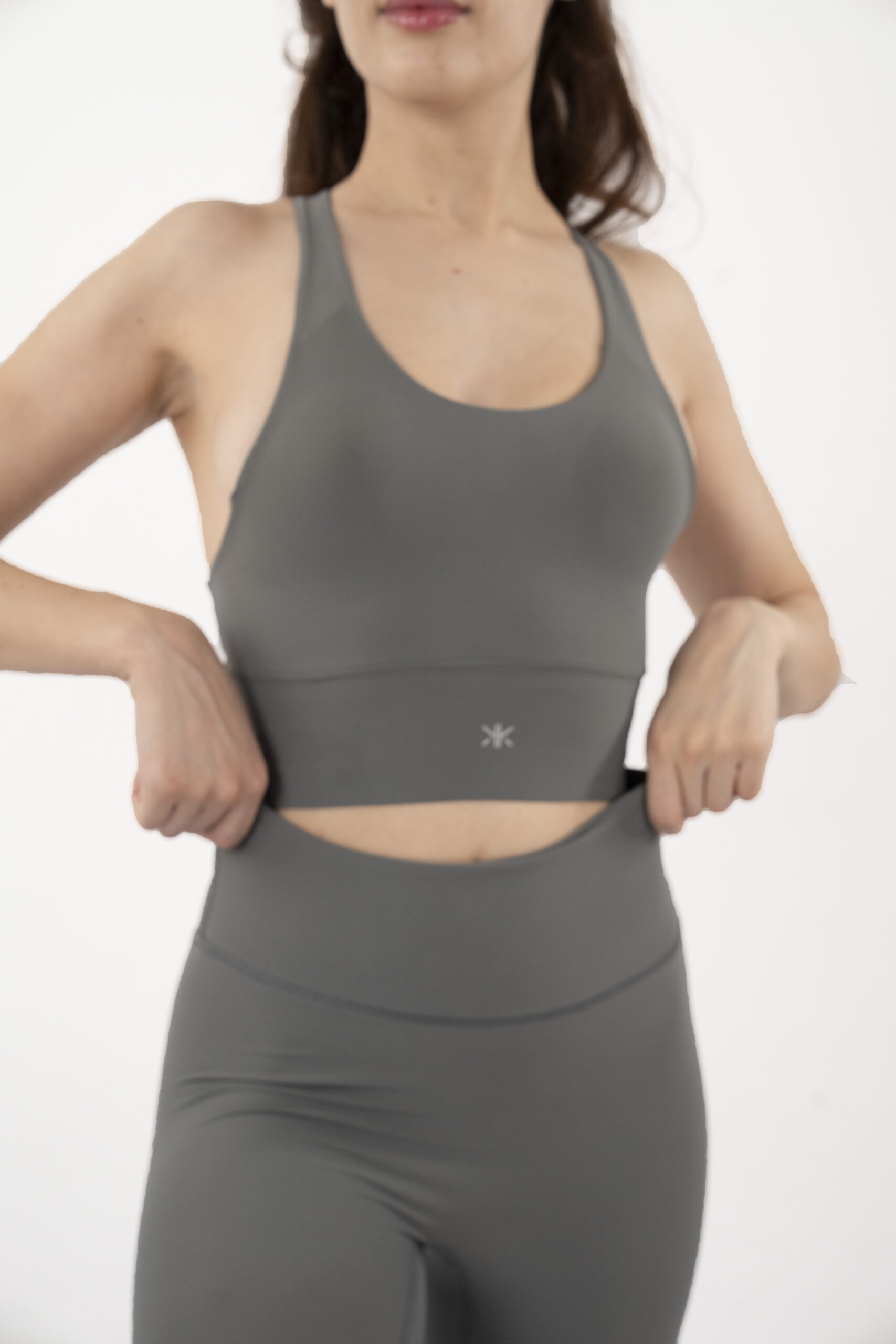 The Essence Longline Bra — Storm Grey – Image 3