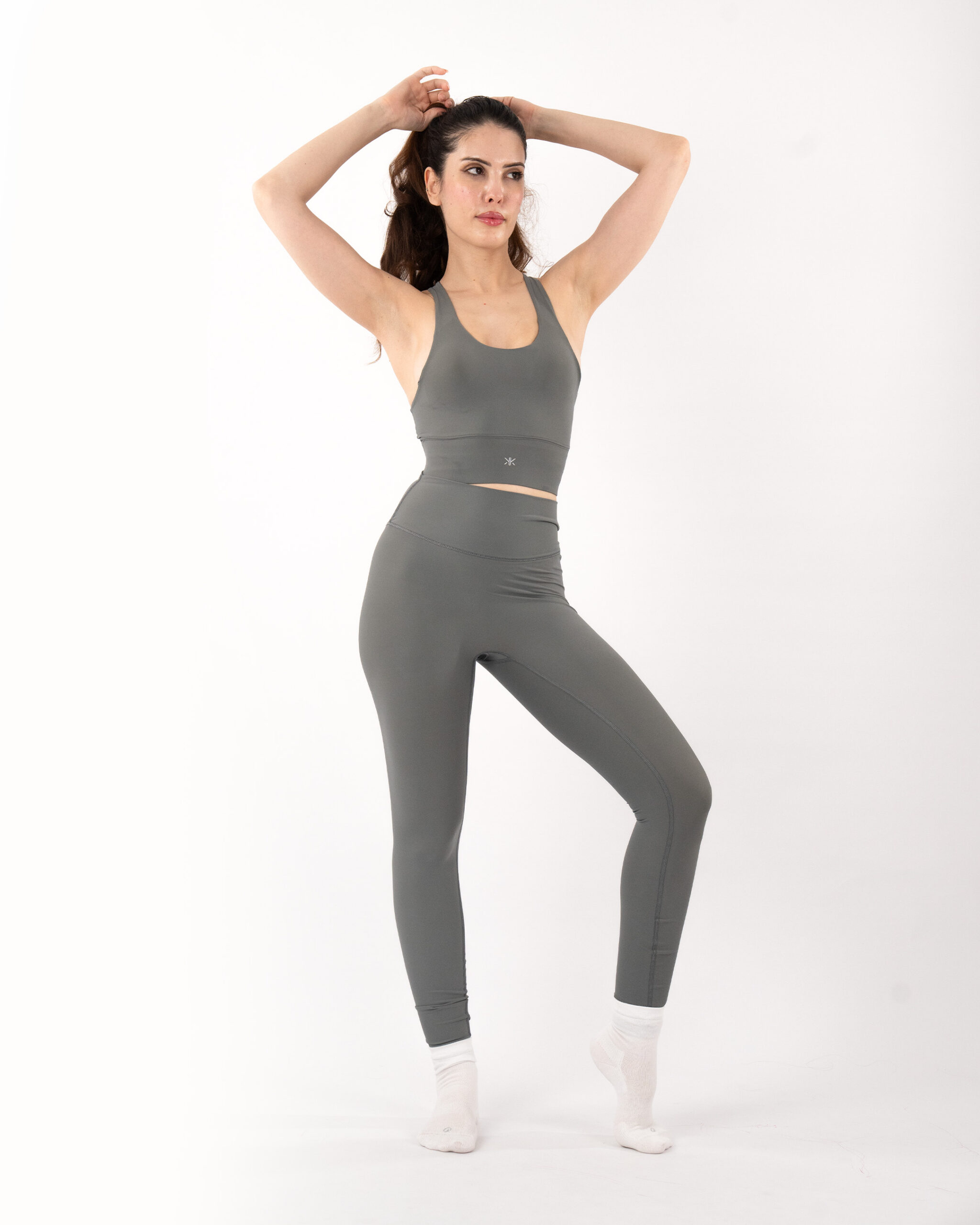 The Essence Longline Bra — Storm Grey – Image 4